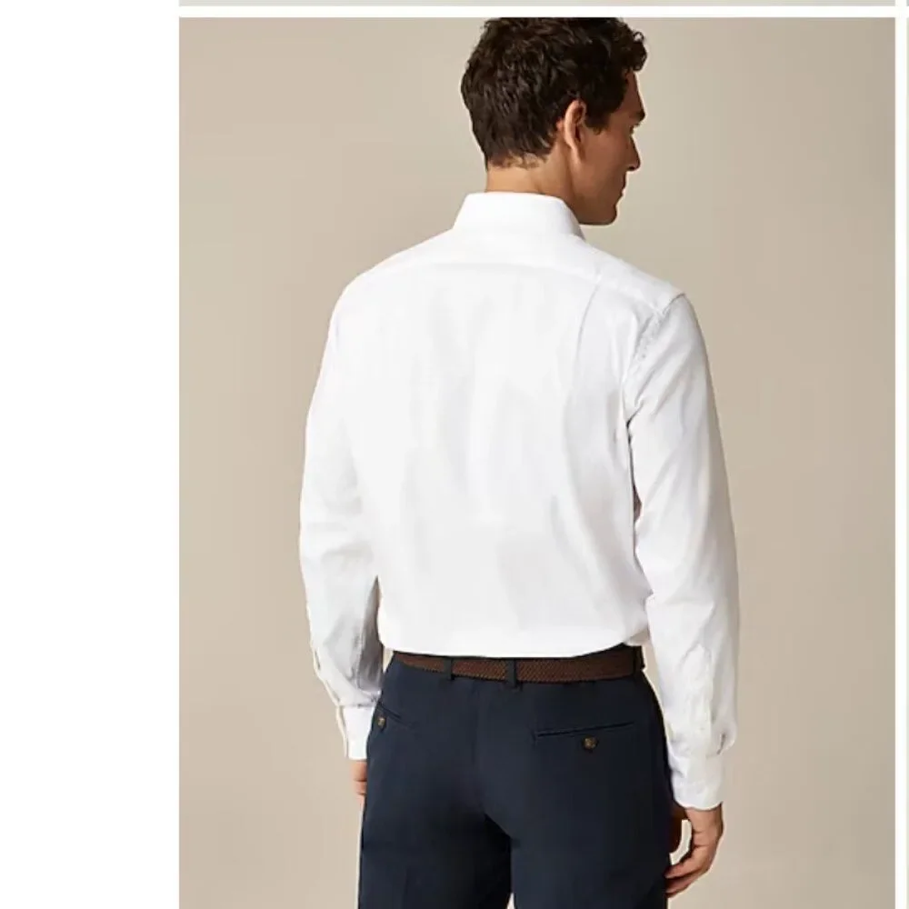 J. Crew Men's‎ White stretch dress shirt with spread collar XXL